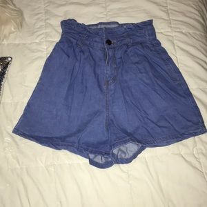 high waisted jean shorts